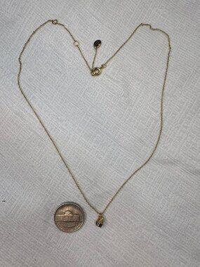 Juicy Couture Mini Cupcake Pendant Necklace | Tiny Gold Charm | Y2K